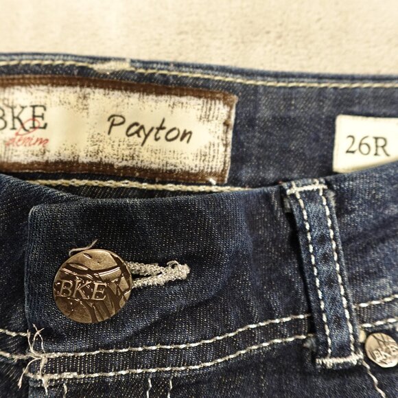 BKE jeans Payton bootcut women's 26 dark wash blue mid rise - Picture 3 of 12